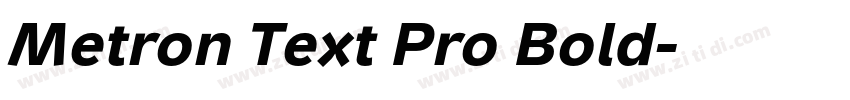Metron Text Pro Bold字体转换